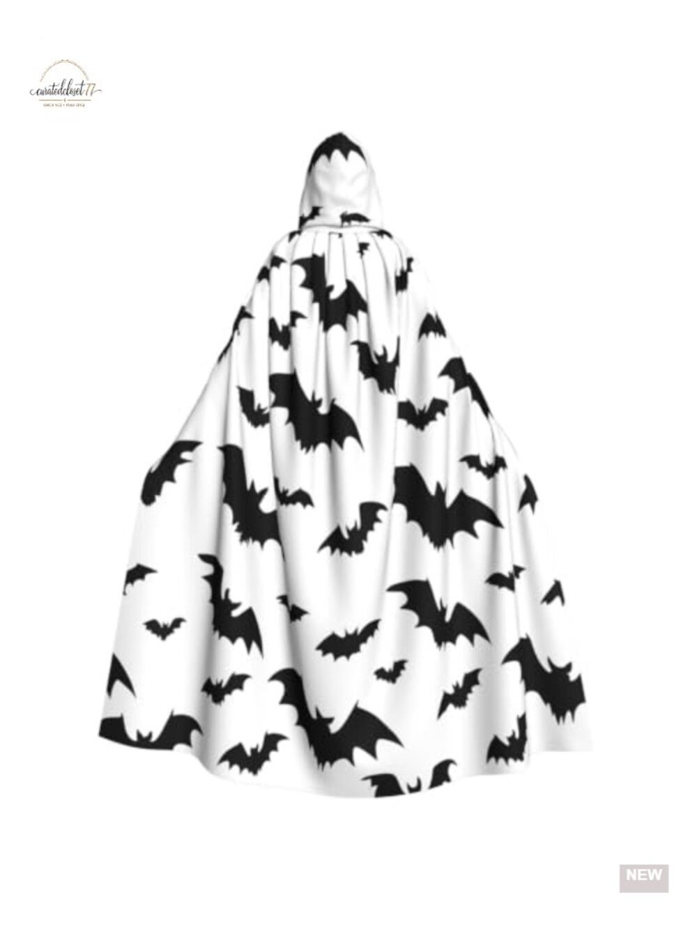 SEROLIS Spooky Bats Unisex Hooded Long Party Robe Halloween Costume